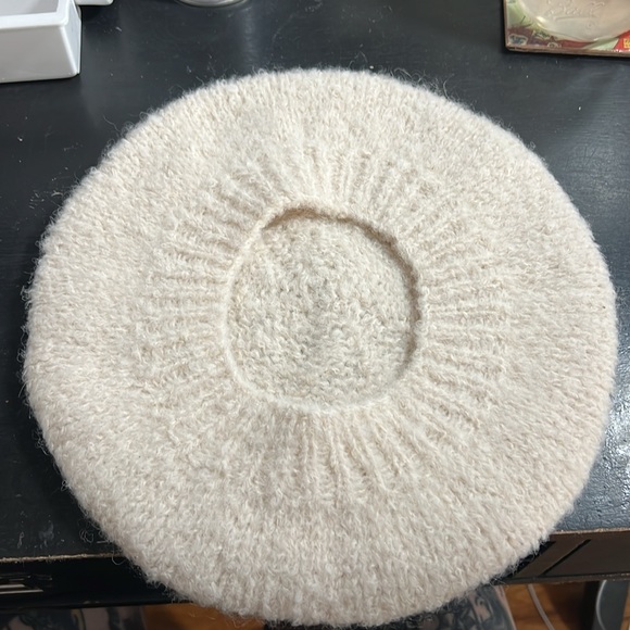 misha & puff ivory alpaca wool beret - Picture 2 of 3